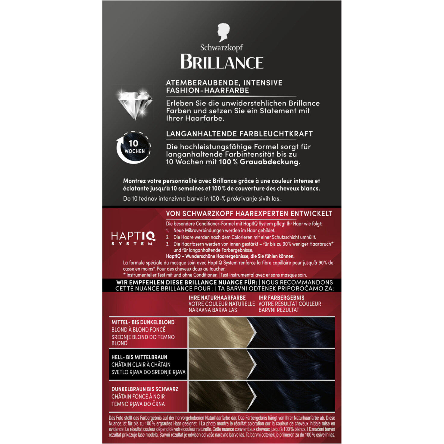 Schwarzkopf Brillance Intensiv-Color-Creme 891 Blauschwarz