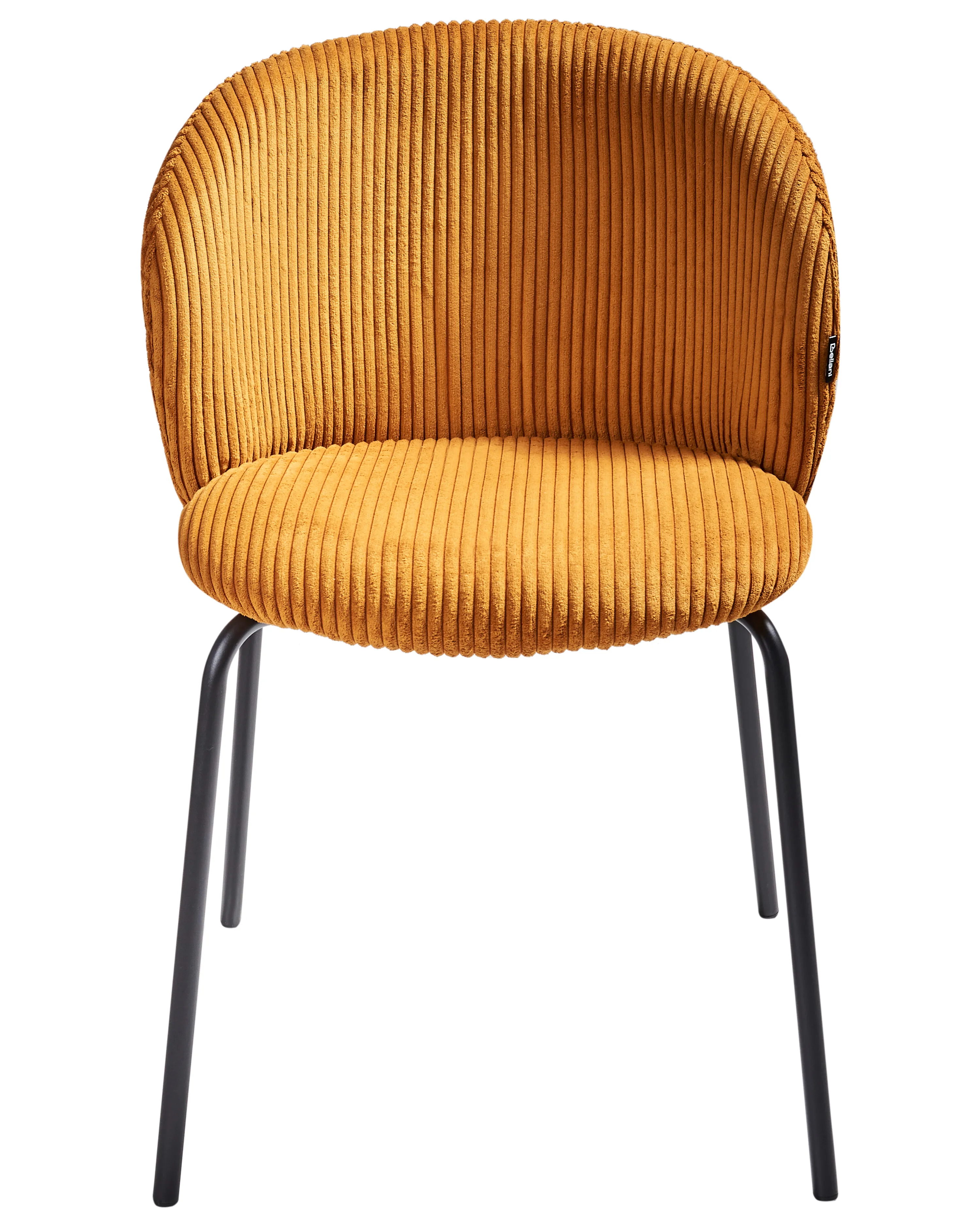 Set van 2 eetkamerstoelen MILES Corduroy Oranje