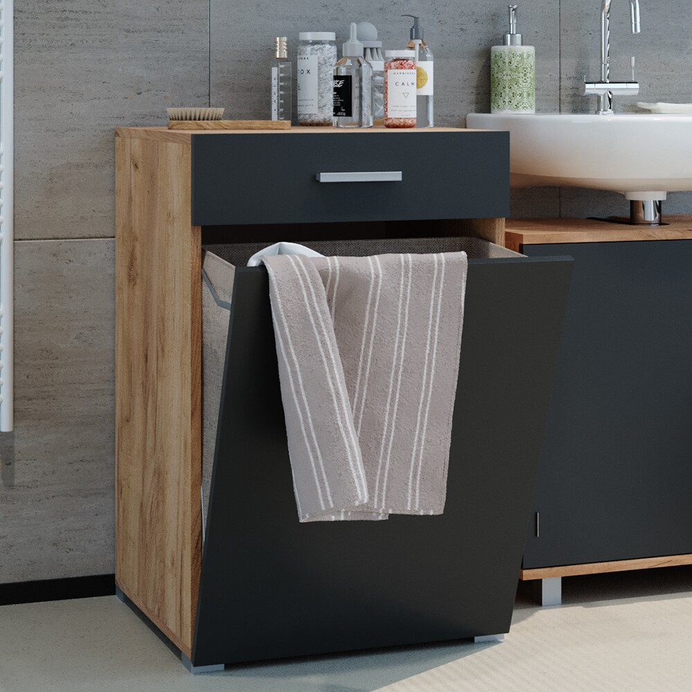 Vicco Wäschekorb Wäscheschrank Badschrank Matteo ANT/GKO Waschmaschinenschrank