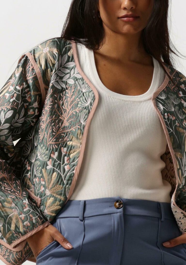 YDENCE donkergroene ydence vest jacket yasmin