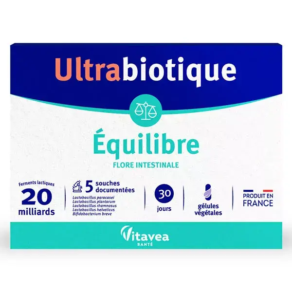 Vitavea Ultrabiotic Equilíbrio da Flora Intestinal 30 cápsulas vegetais