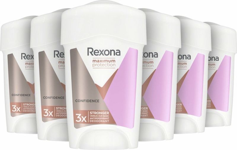 Rexona Women Maximum Protection Anti-Transpirant Deodorant Stick - Confidence - met Defence+ Technologie - 6 x 45 ml