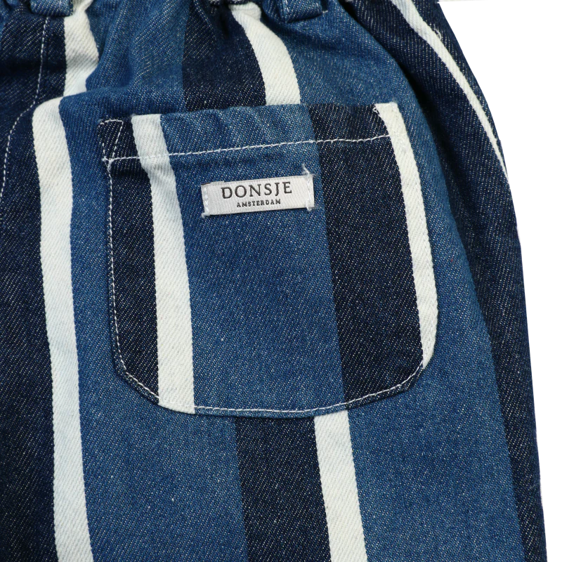 Theoule Trousers | Vintage Blue - White Striped