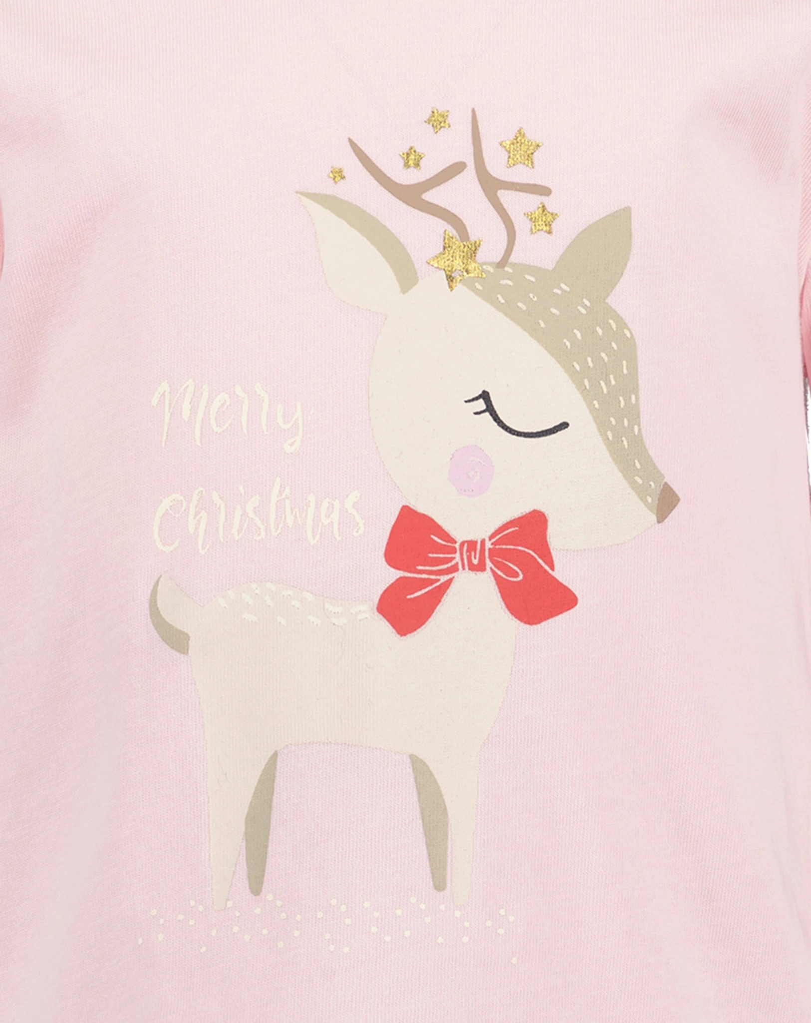 Langarmshirt MERRY CHRISTMAS in rosa