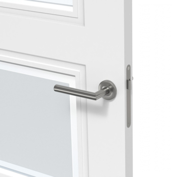 Arne & Bodil binnendeur ABT308 mat glas met blanke rand - wit afgelakt