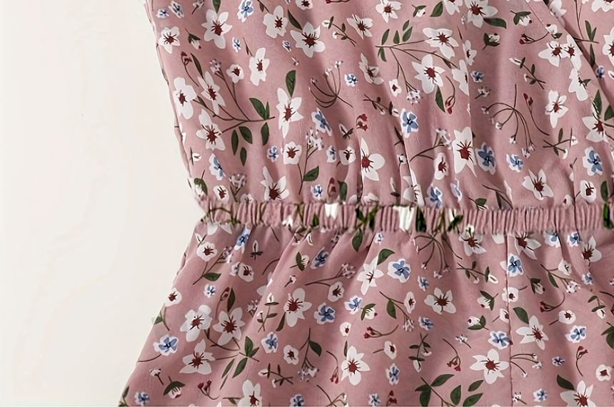 blossomgal - Spaghettibandjes V-hals Romper met bloemenprint