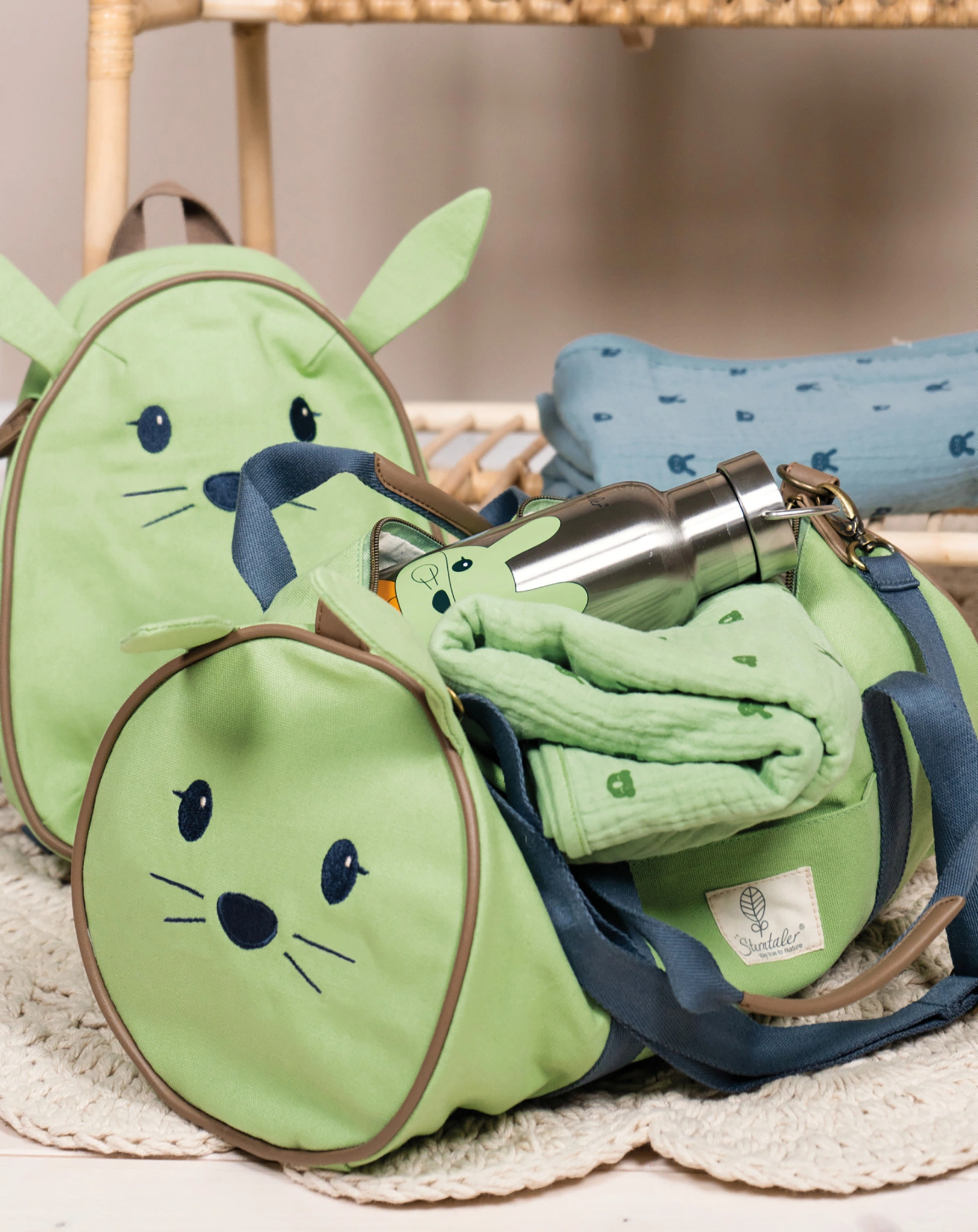 Reisetasche KINNI HASE (20x38x20) in grün