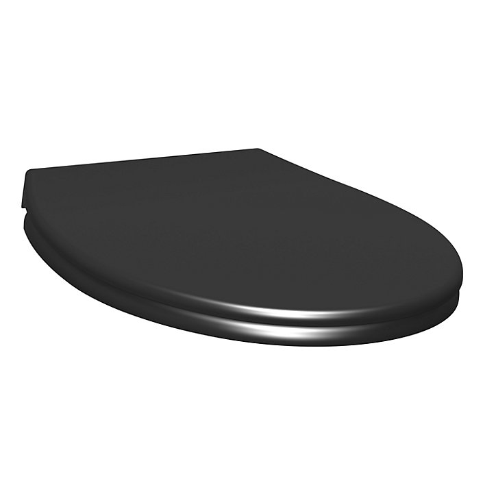 Abattant noir mat déclipsable Dolcéo