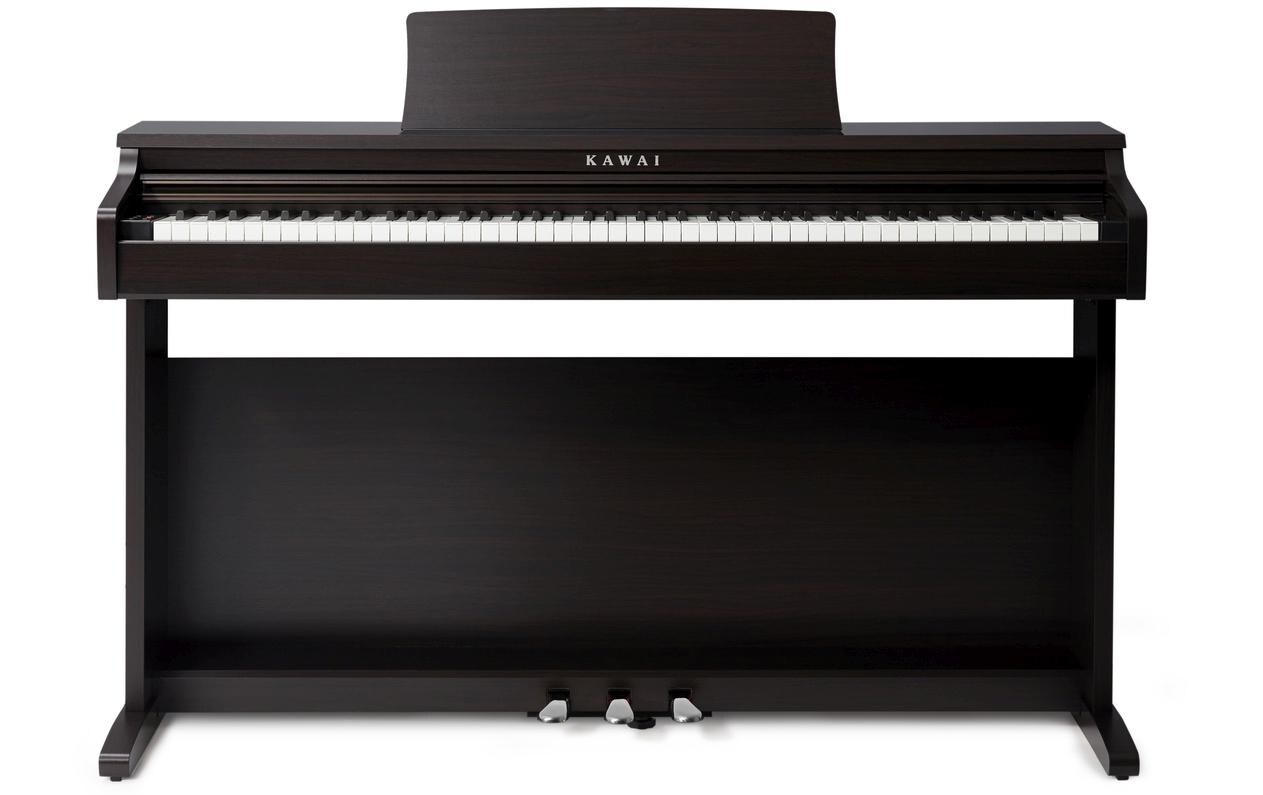 E-Piano KDP-120 – Rosenholz<br>Digitalpiano mit Flügelanschlag und -ton sowie Bluetooth- und USB-Anschlussmöglichkeit