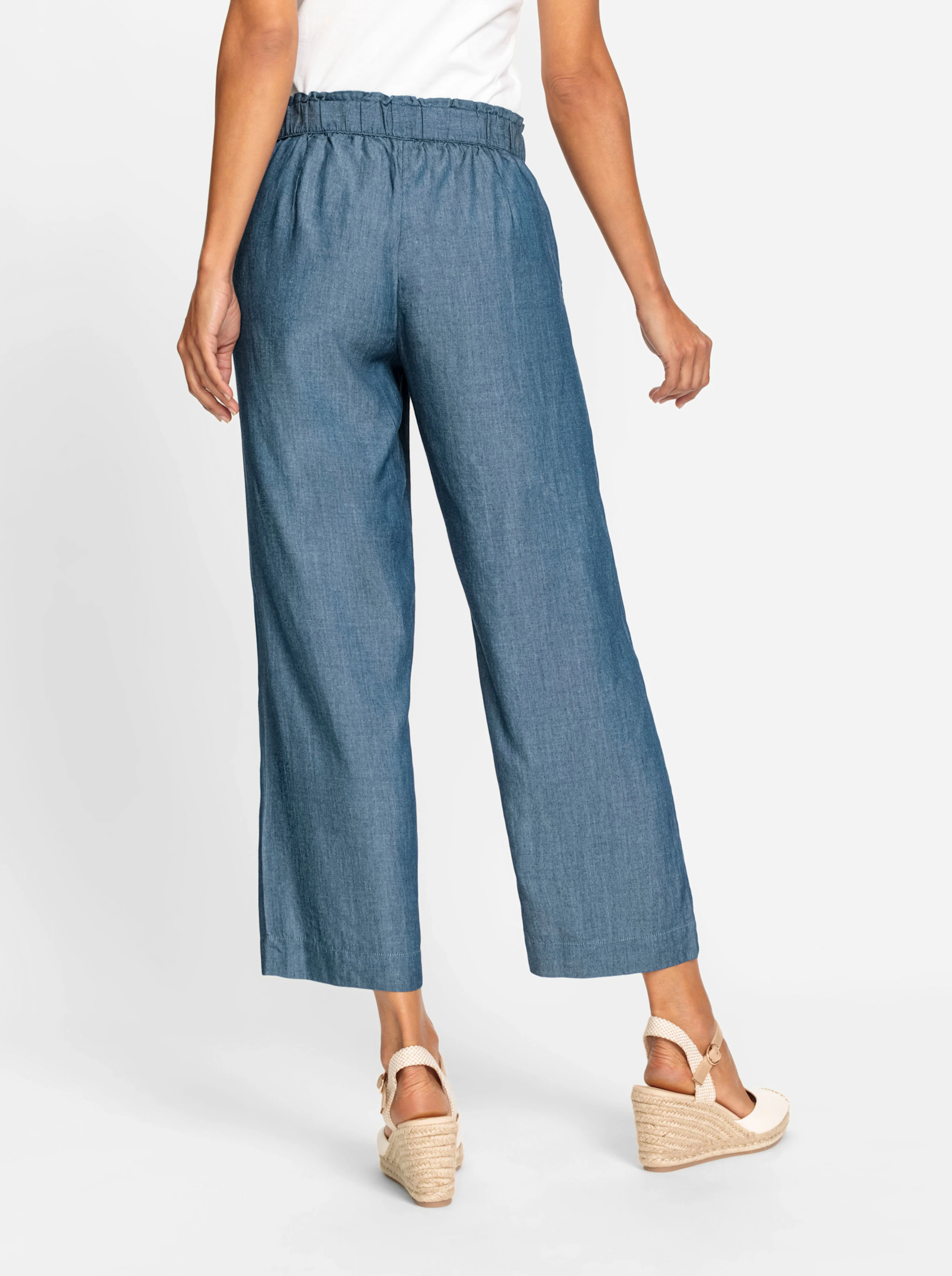 Culotte in mittelblau