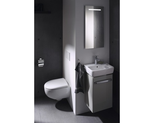 GEBERIT Renova Compact wandclosetset, randloos, glanzend wit met toiletzitting CG04000000