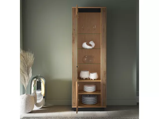 Vitrine 1 porte Solal Bois et Noir