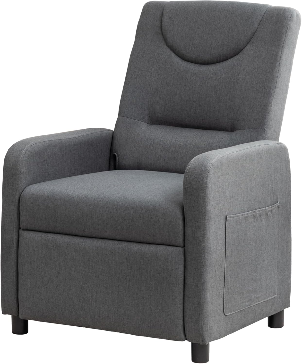 Relaxsessel Fernsehsessel Ruhesessel mit Liegefunktion, Einzelliege Sessel 140° Verstellbarer Rückenlehne, Ergonomisch Lounge Sessel bis 160 kg für Wohnzimmer Heimkino, (Dunkelgrau)