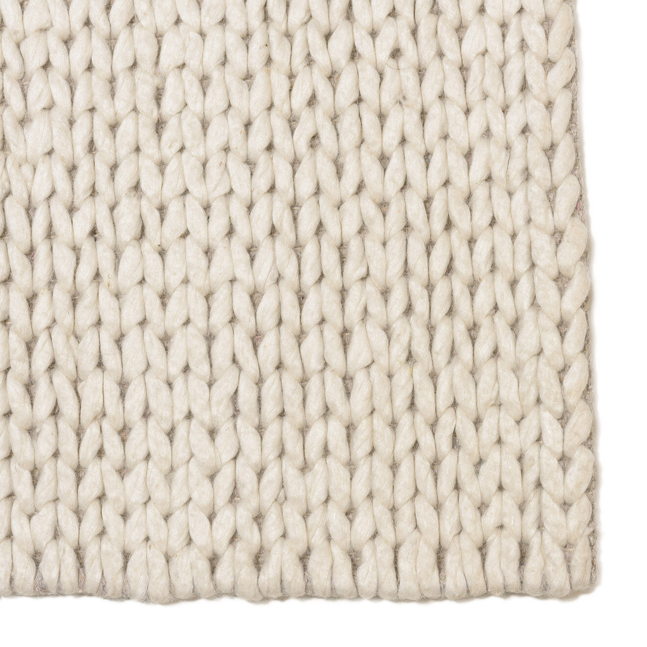 Macabane Tapis en Laine tissée Quentin écru - 230x160 cm