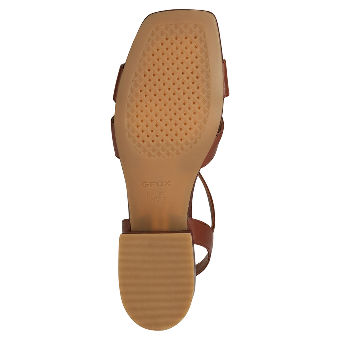 Geox Sandales en Cuir Genziana marron - Talon 6.5 cm
