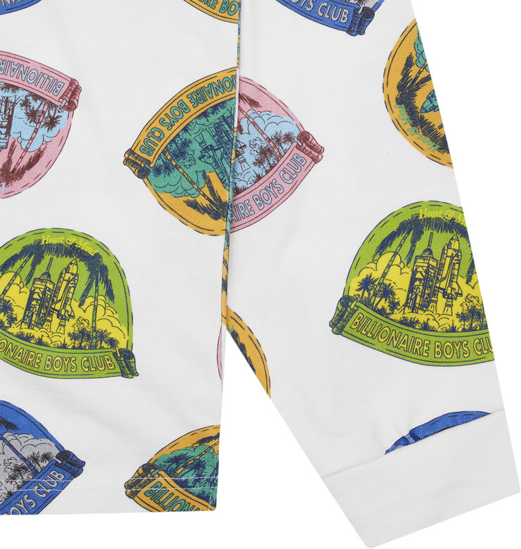 BILLIONAIRE BOYS CLUB LAUNCH PAD RUGBY SHIRT White