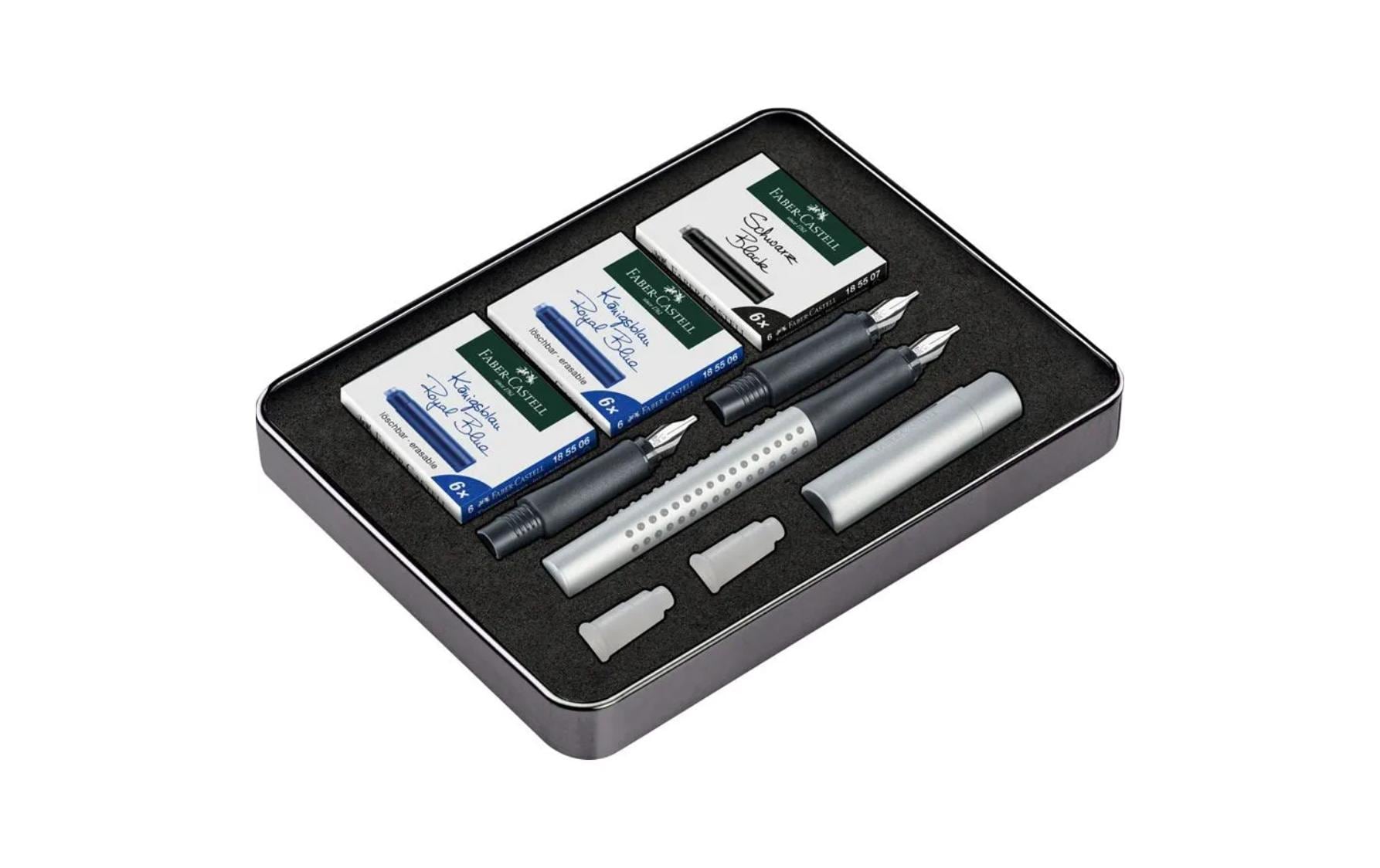 Füllfederhalter Grip Set Schwarz/SilberKalligraphie-Set