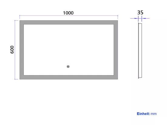 EMKE Miroir lumineux salle de bain 100x60cm, Miroir avec éclairage Miroir LED avec Interrupteur Tactile, Lumière Blanche Froide/Chaude/Neutre