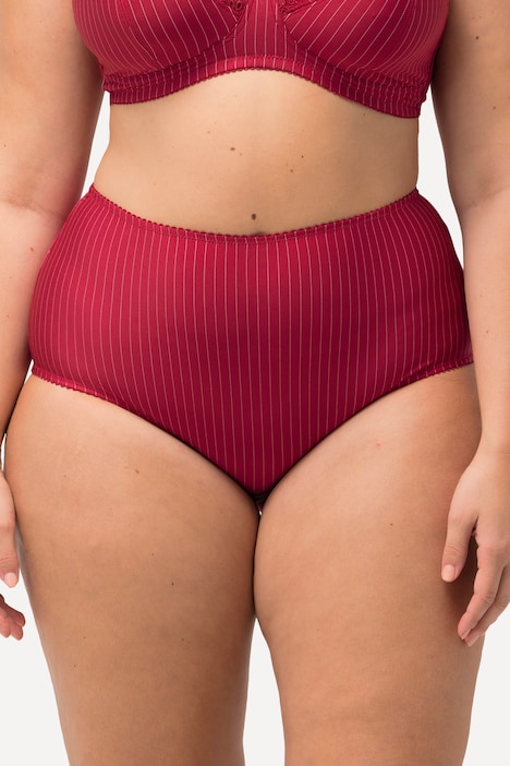 Midislips, 2er-Pack, Nadelstreifen, höher geschnitten