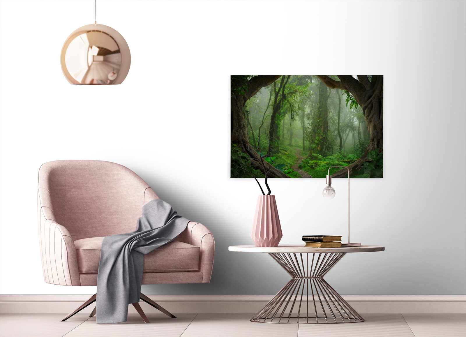Leinwandbild TROPENWALD - grün - 90x60 cm