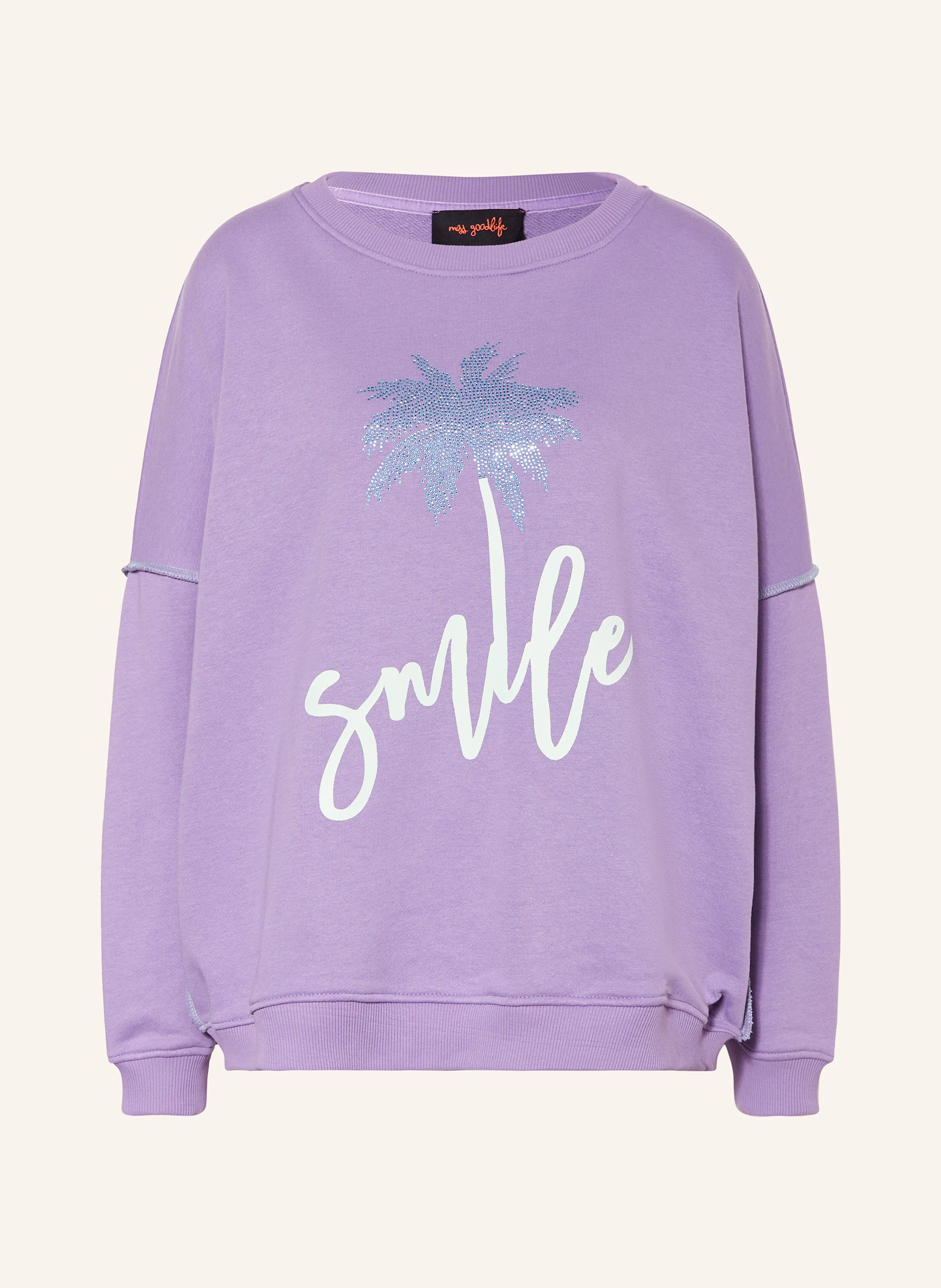 miss goodlife Sweatshirt mir Pailletten