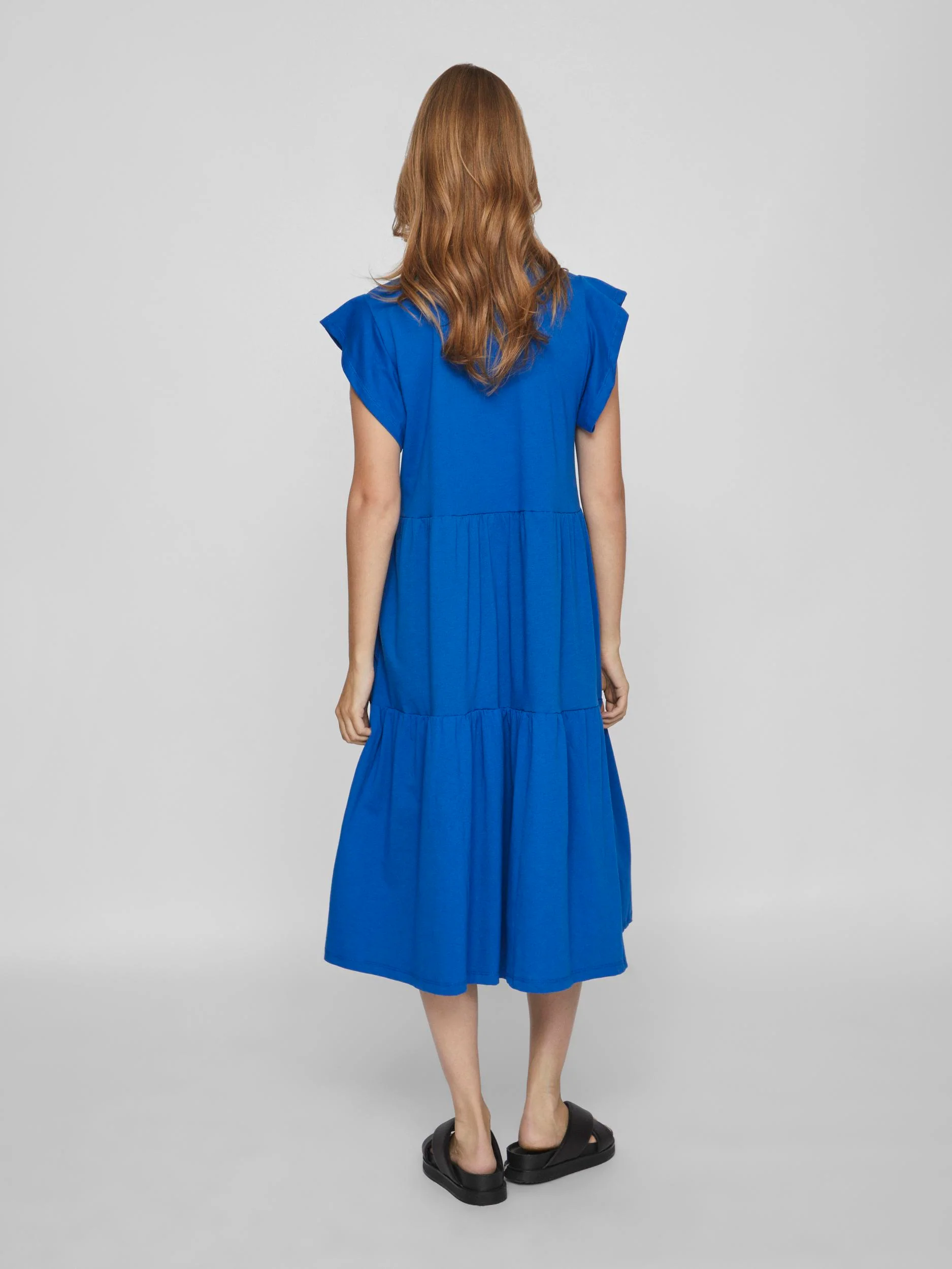 Vila  Visummer midi kjole - Lapis Blue