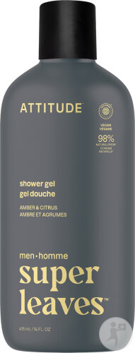 Attitude Super Leaves Homme Gel Douche Ambre Et Agrumes 415ml