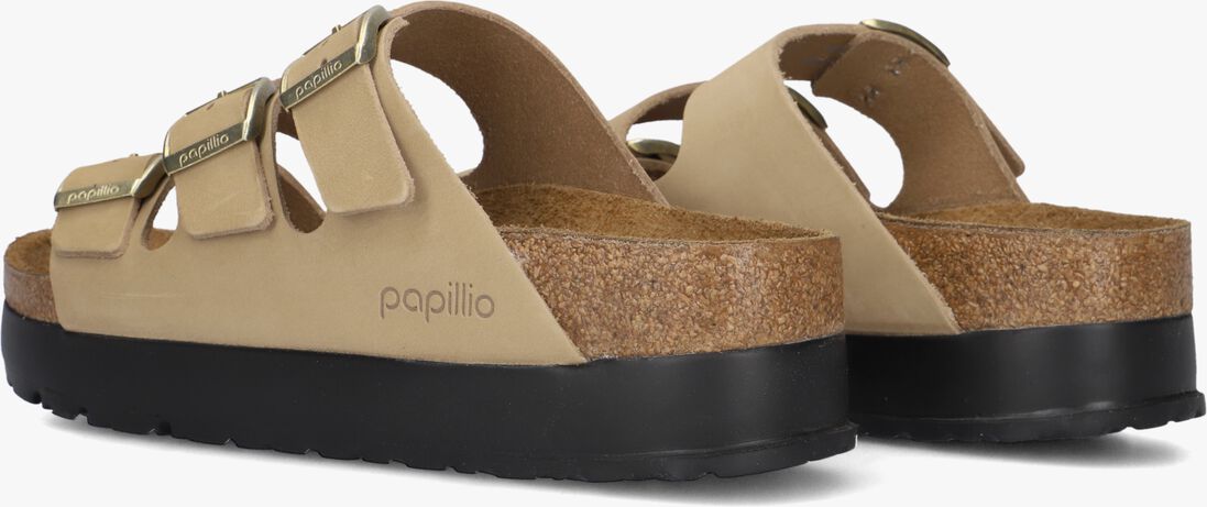 beige birkenstock slippers florida iii pap flex platform