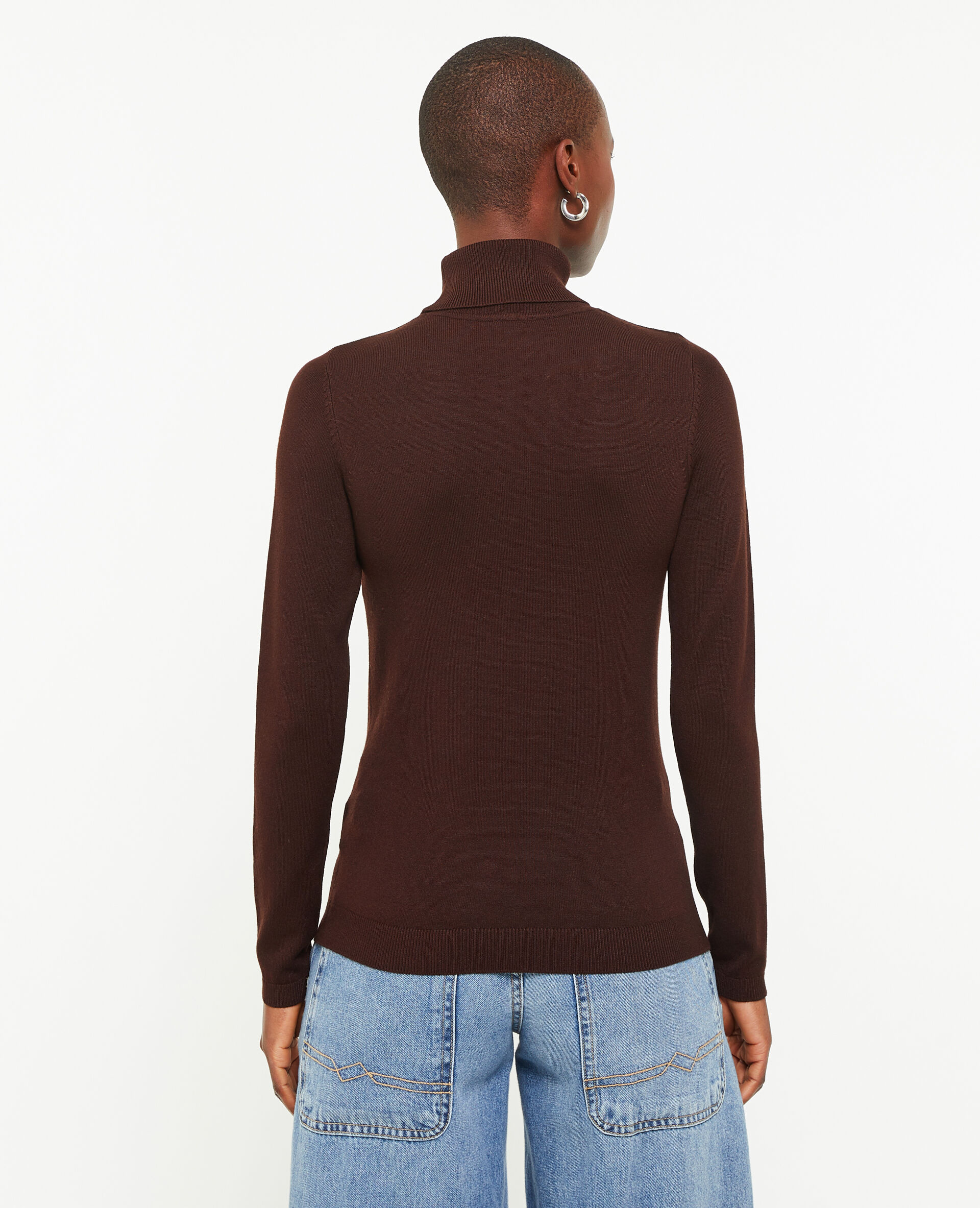 Pull à col roulé - Marron