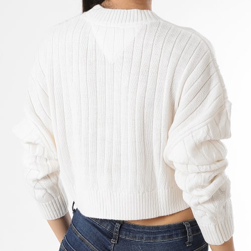 Pull Crop Femme Boxy Center Flag 4261 Beige