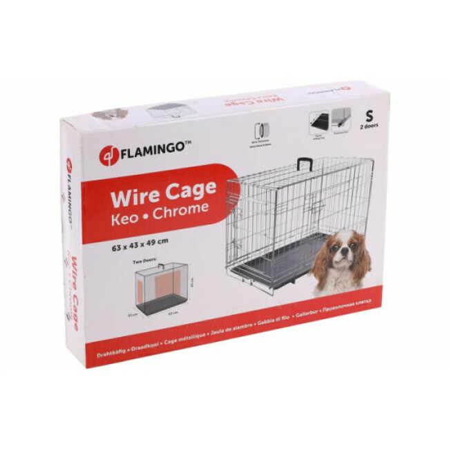 Cage pour chien métallique 2 portes