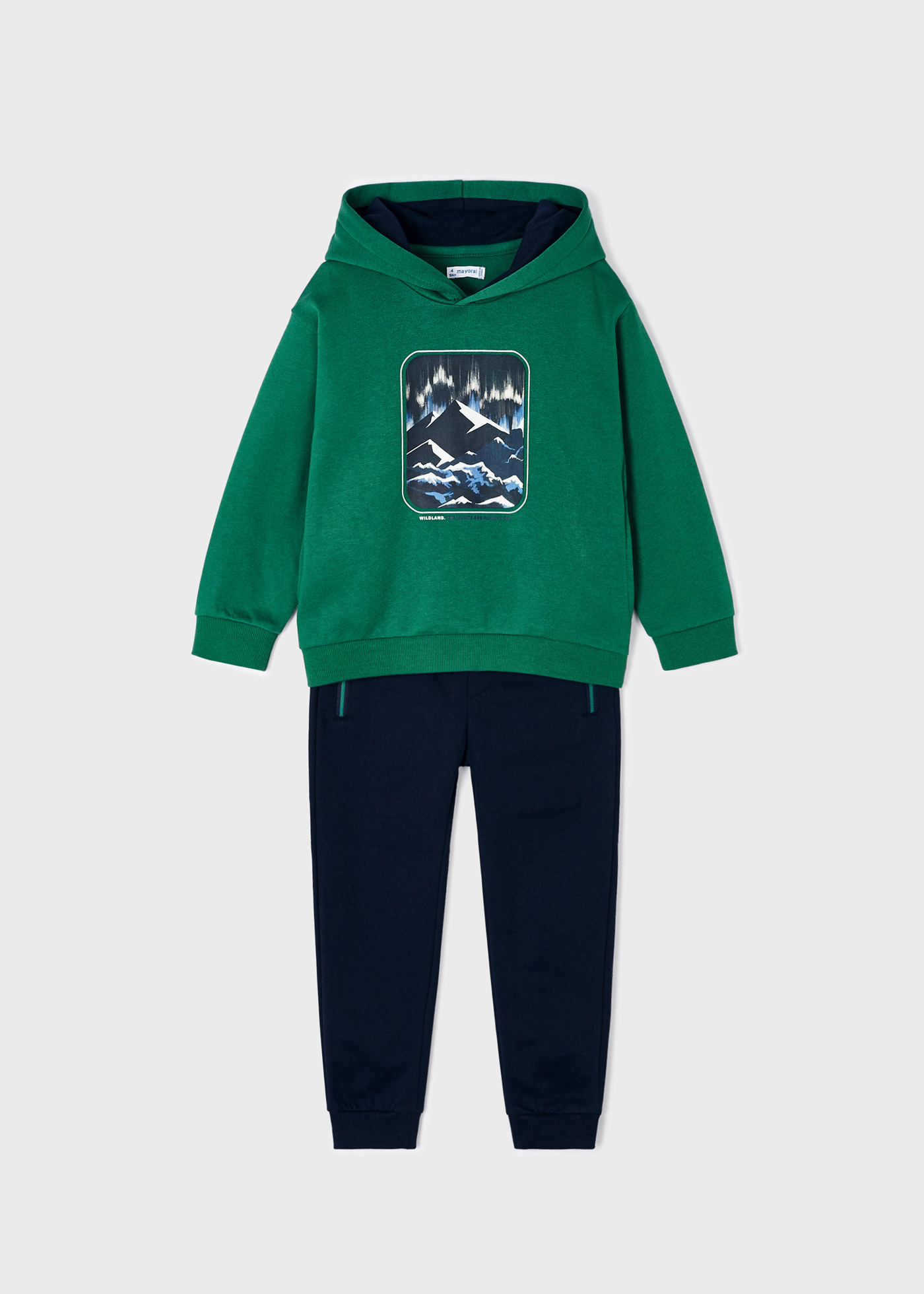 Conjunto de treino estampado de duas peças para meninos