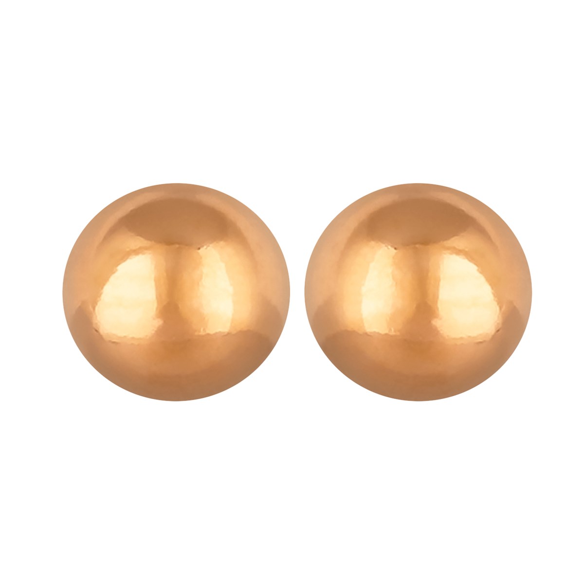 Boucles d'oreille acier rose boule 7MM