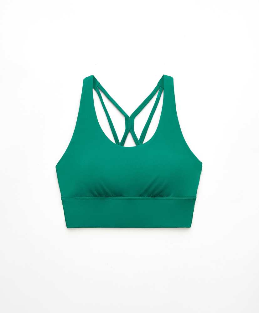 Sutiã esportivo com suporte médio para os seios.