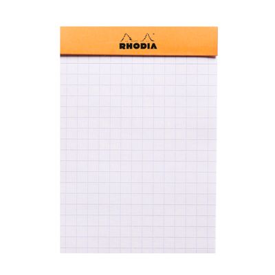 Rhodia - Bloc notes - 7,4 x 10,5 cm - 80 pages - petits carreaux - 80g