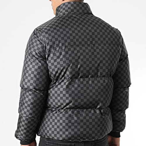 Doudoune A Carreaux VS-J13 Noir Gris