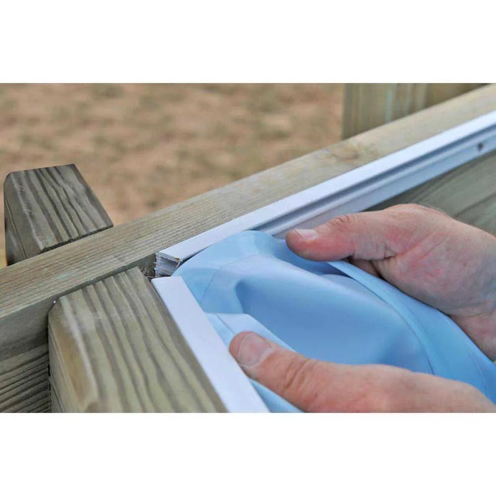 Gre pools Sunbay oval safran 2 620x395x136 cm Aufstellpool aus Holz