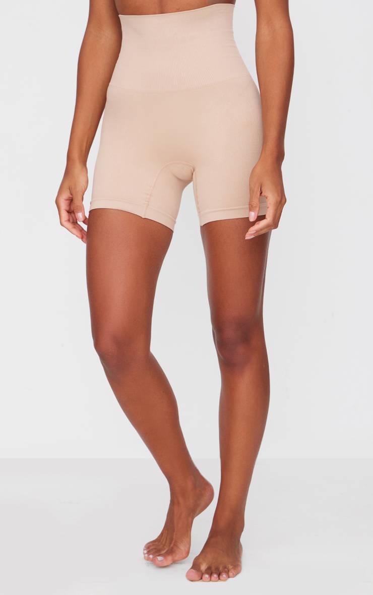 Nude Short Gainant Taille Haute À Effet Sculptant
