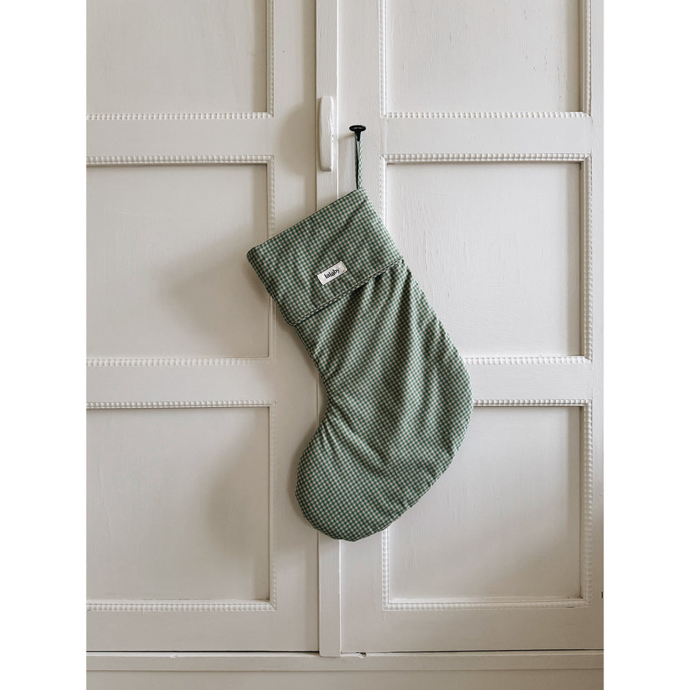 Køb Lalaby Green Check Christmas Stocking