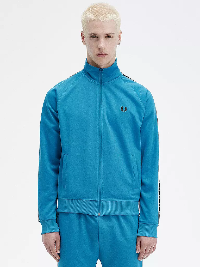 FRED PERRY Sweatjacke blau