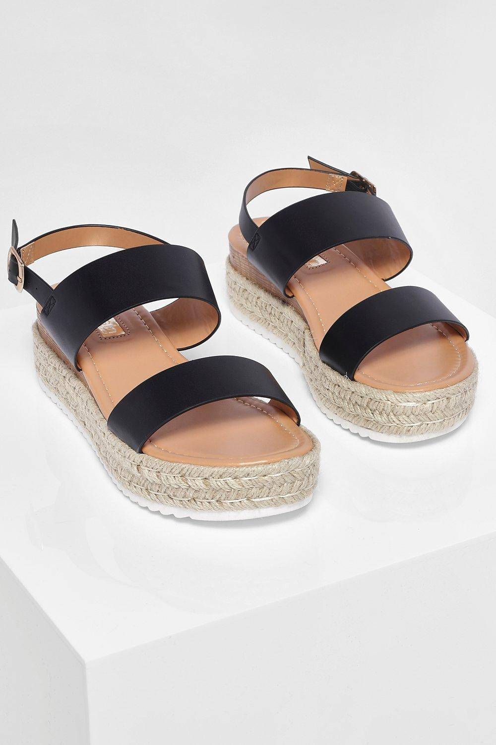boohoo Espadrilles à plateforme à double bride