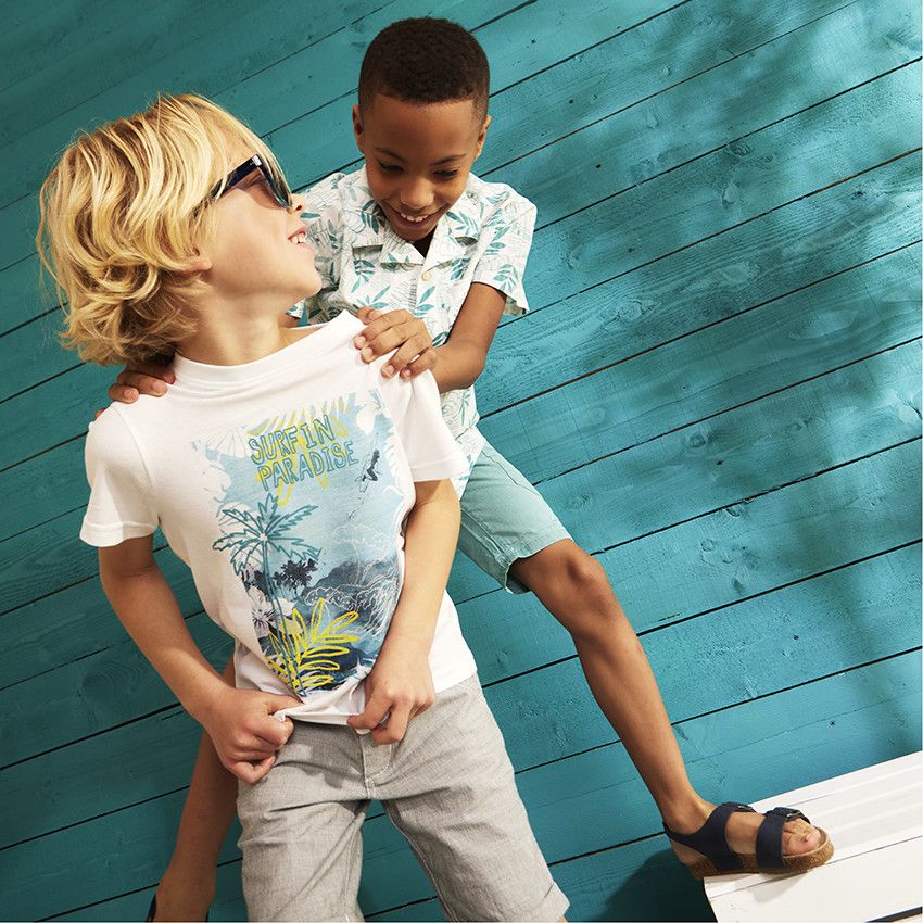 Bermuda en coton uni pour garçon - Vert