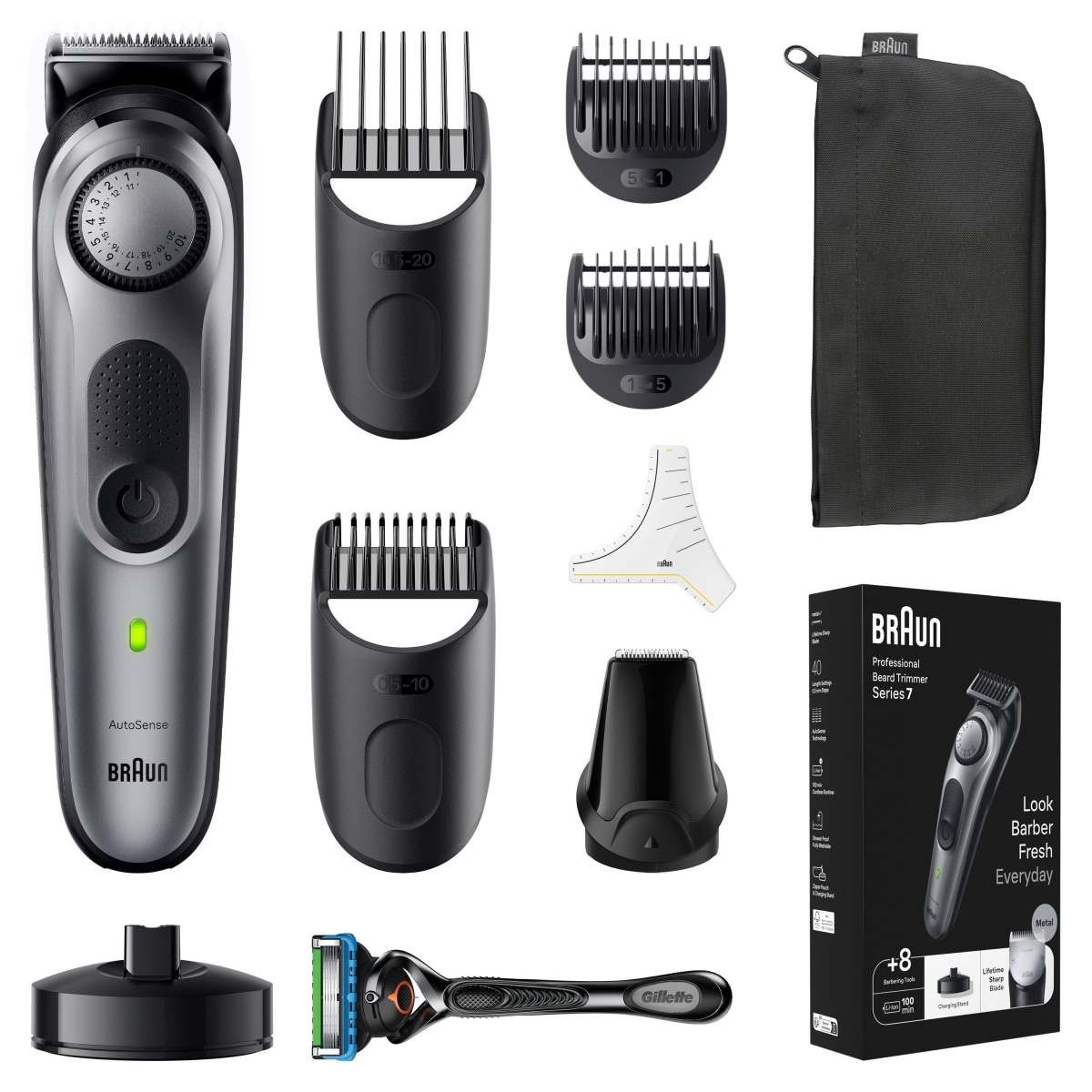 Braun Barttrimmer BT7420, Trimmer mit Barber Tools