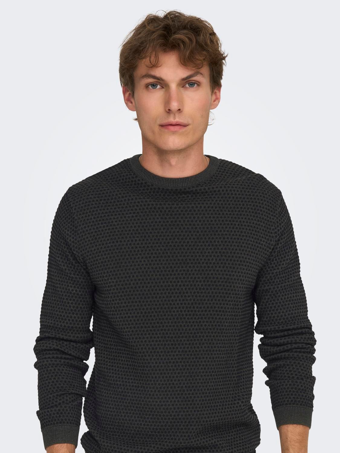 ONSTAPA Pullover Dark Grey Melange