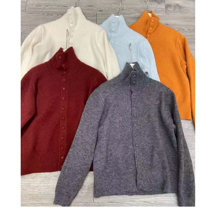 Honey River - Effen Cardigan met opstaande kraag