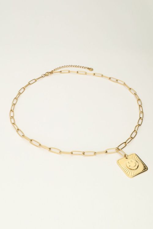 Schakelketting met smiley bedel