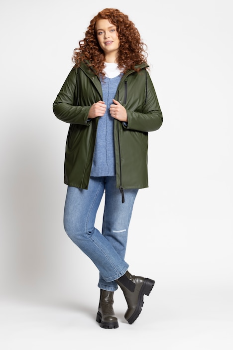 HYPRAR Regenjacke, wasserdicht, Schwarzfutter, Kapuze