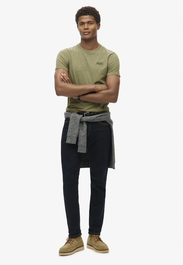 Superdry VINTAGE LOGO EMB TEE Ash olive marl