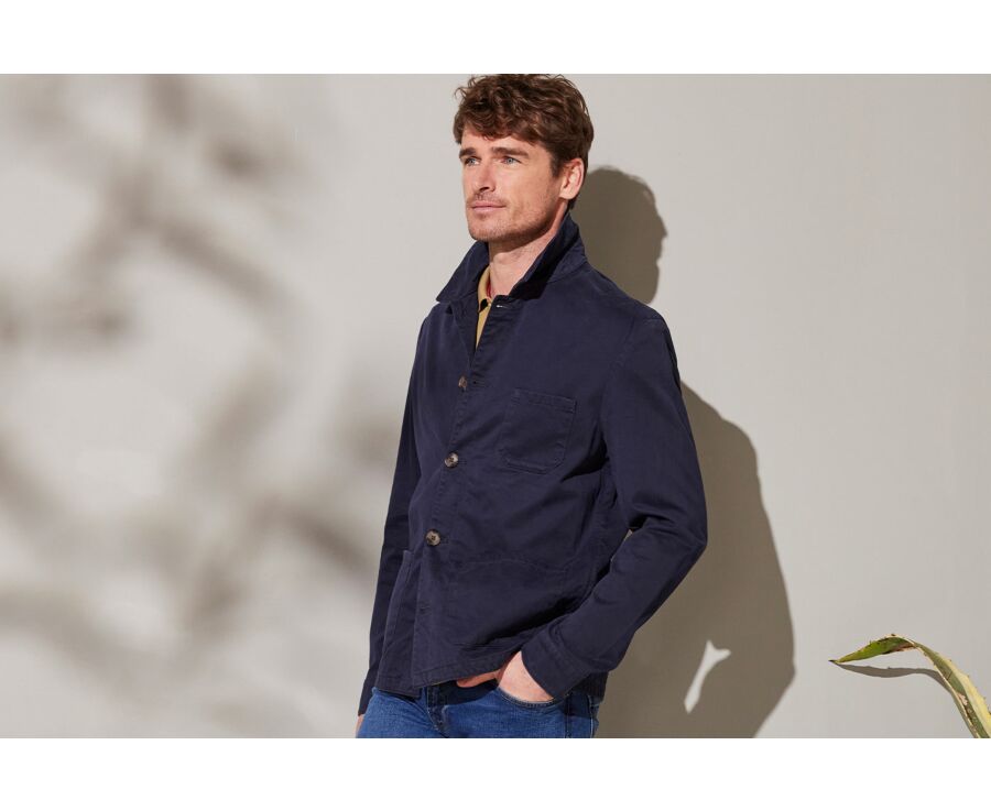 Veste coton homme Navy - FÉLICIEN