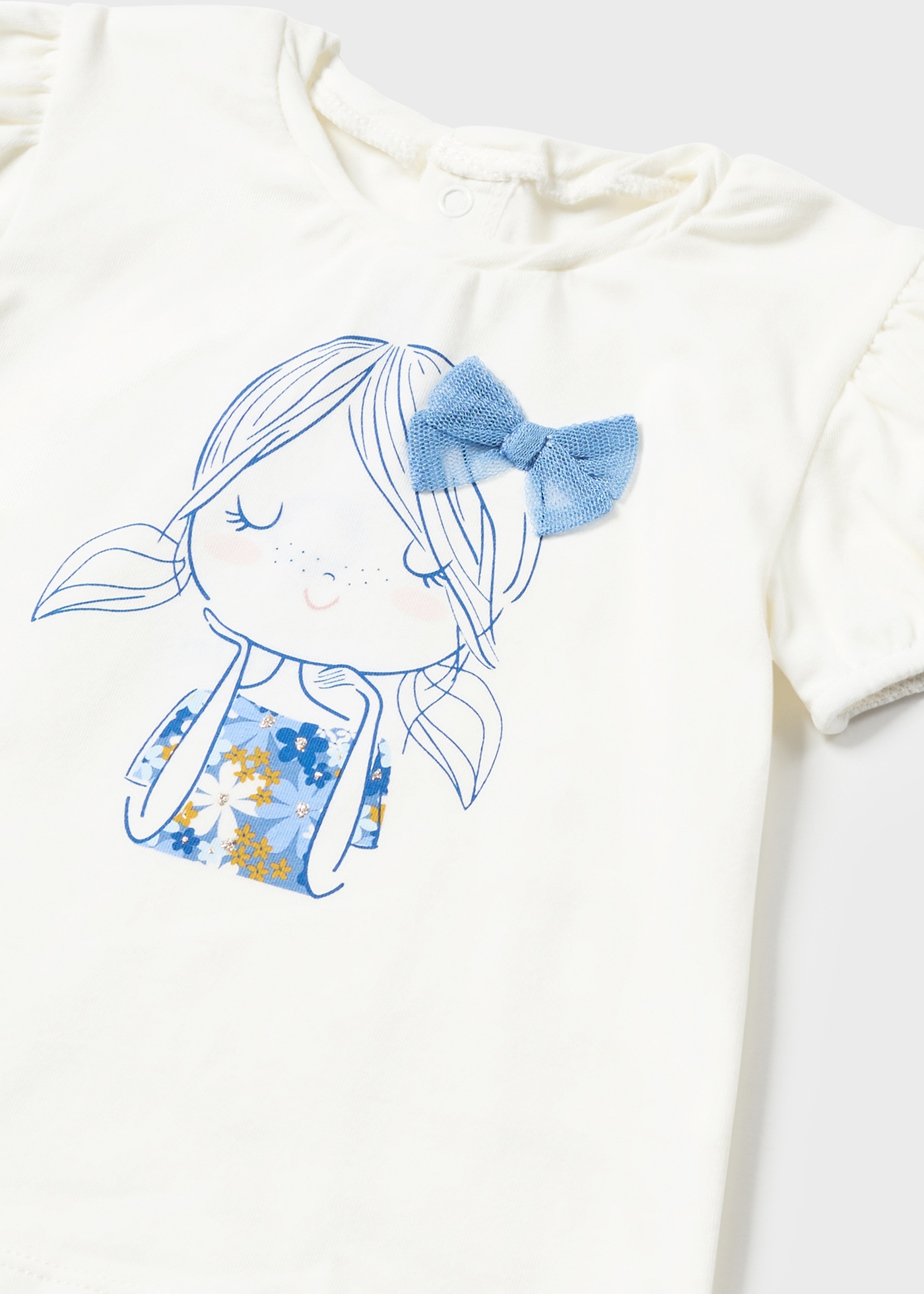 Conjunto de duas peças com saia de tule para bebê